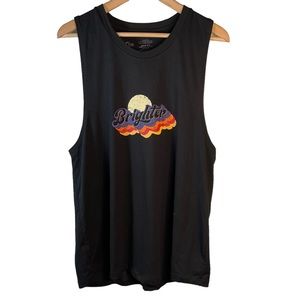 Zyia Active Brighter Tank Top Size XXXL 16-18 Stretch Workout Black Graphic Tee